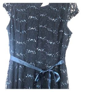 Dark blue lace dress